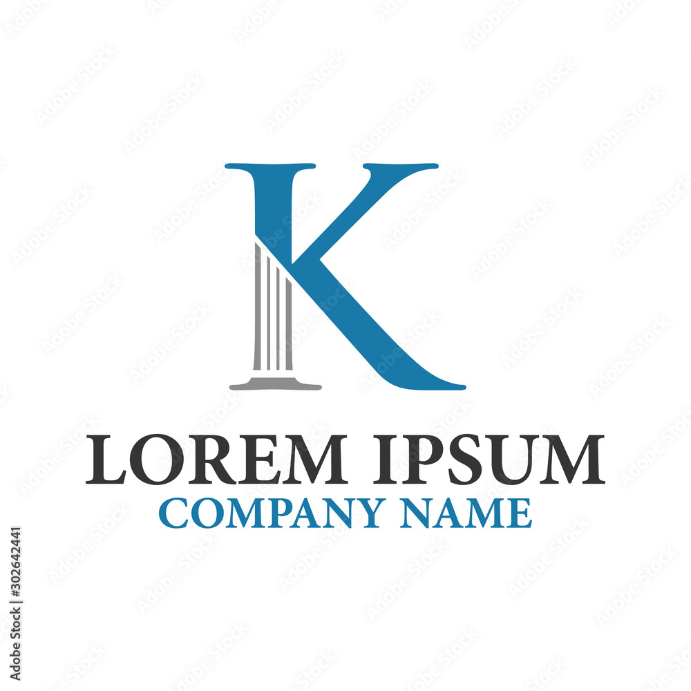 letter K with law logo design inspirations Stock Vector | Adobe Stock