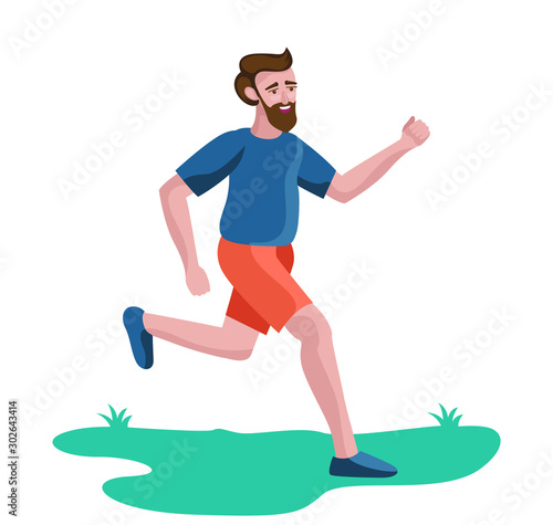 man running or jogging