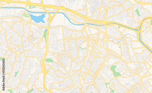 Printable street map of Osasco, Brazil photo