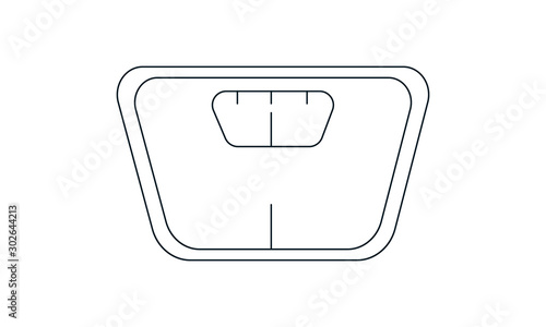 Weigher balance icon for measurement and precision concepts