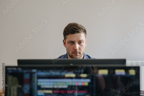 Businessman Working in an Officeq