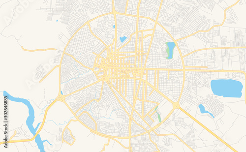 Printable street map of Feira de Santana  Brazil