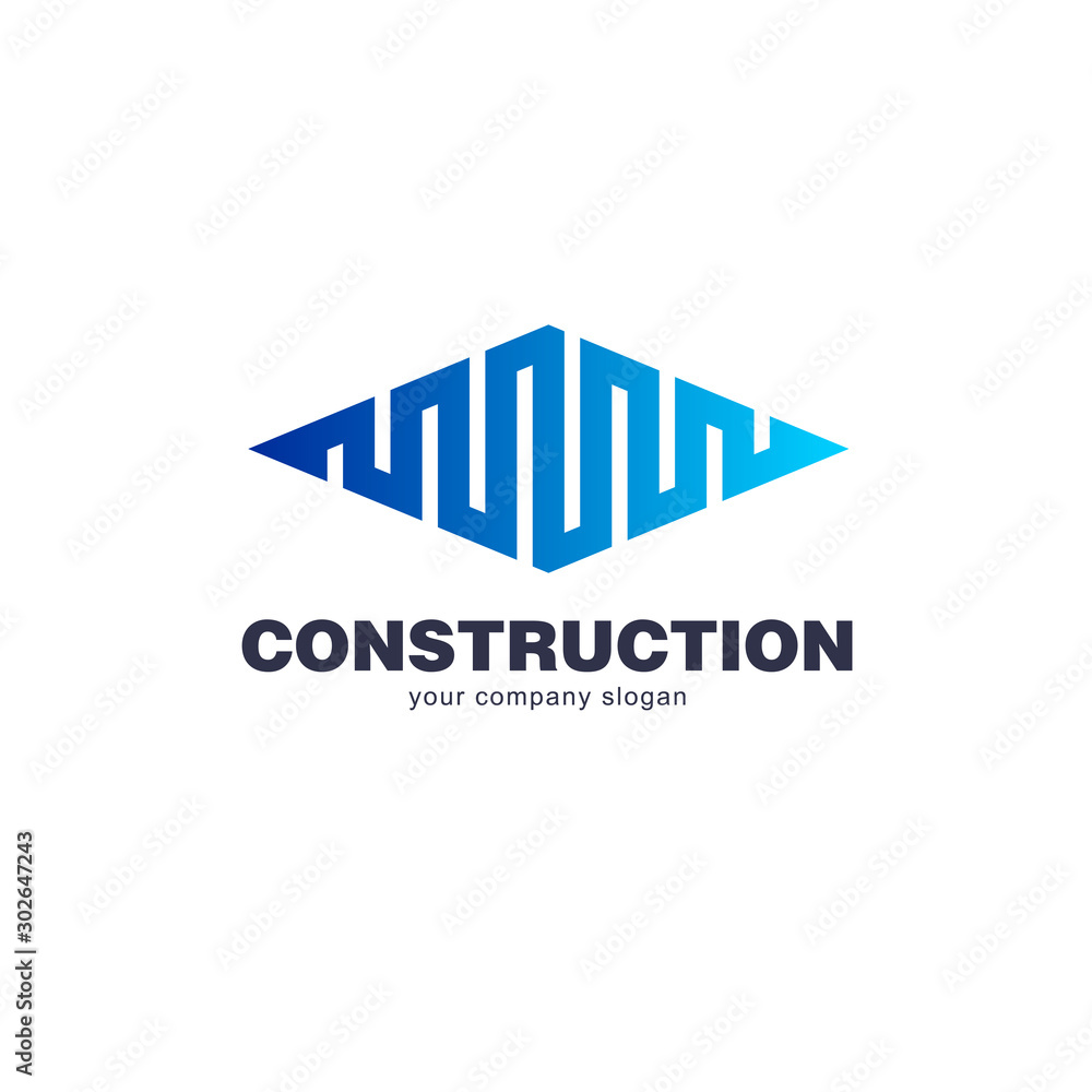 Fototapeta premium Vector logo design template. Construction building architecture logo icon.