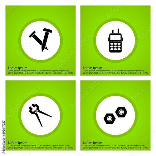 4 Simple Universal Related Color Icons