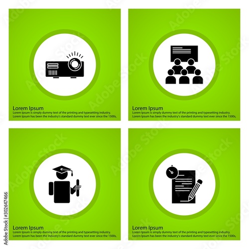 4 User interface Icon set for web and mobile applications