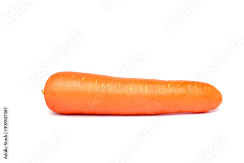 Close up of fresh orange carrot with sliced