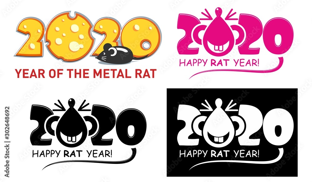 2020 symbol - metal rat or mouse