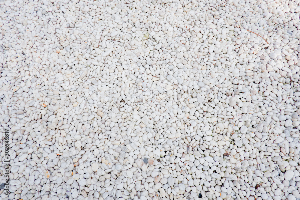 White pebble stone on the floor White pebble stone on the floor