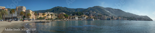 Fototapeta Naklejka Na Ścianę i Meble -  Rapallo Ligurie Italy Mediterranean Sea. Coast