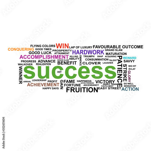 Success word cloud vector illustration