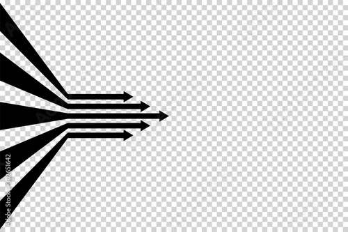 Obraz na płótnie Arrows vector. Flat balck arrows isolated on transoarent background. w salonie
