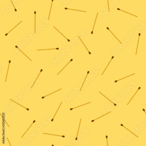 Fire match pattern. Seamless vector background