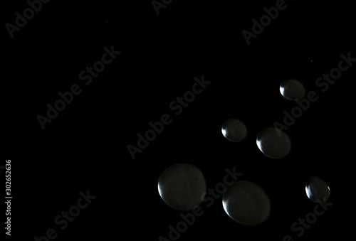 drops on a black background