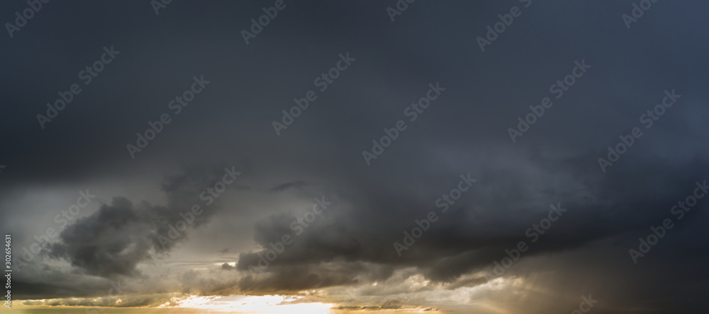 Fototapeta premium Fantastic thunderclouds at sunrise