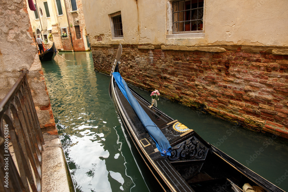 Gondola on water, Venice, Italy