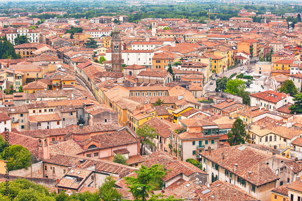 Rooftops of Verona, urban outdoor background