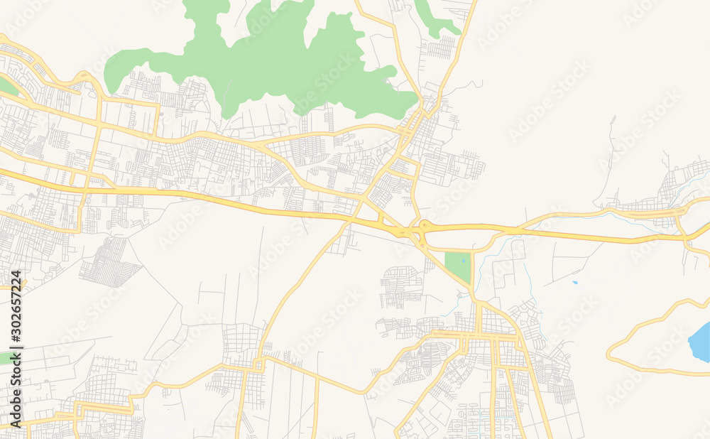 Printable street map of Turmero, Venezuela