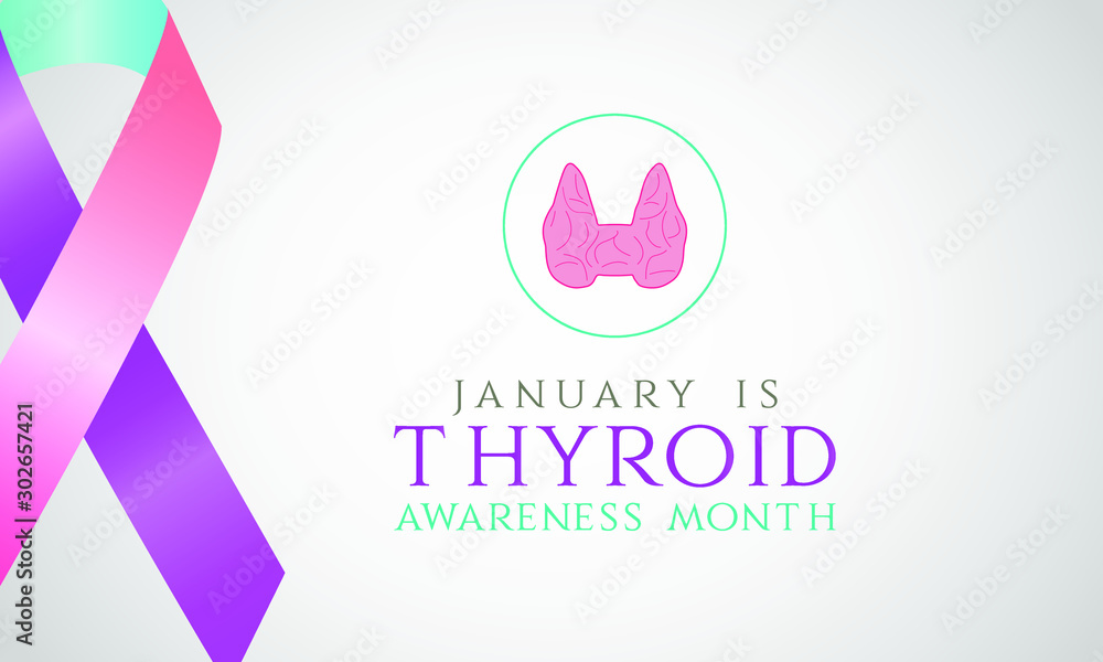 Vector illustration on the theme of Thyroid awareness month of January. Vector illustration on the theme of Thyroid awareness month of January.