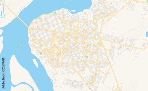 Printable street map of Corrientes, Argentina