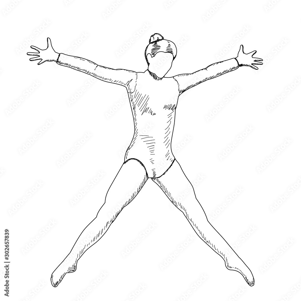 white background, sketch with lines, dancing girl, dance white background, sketch with lines, dancing girl, dance