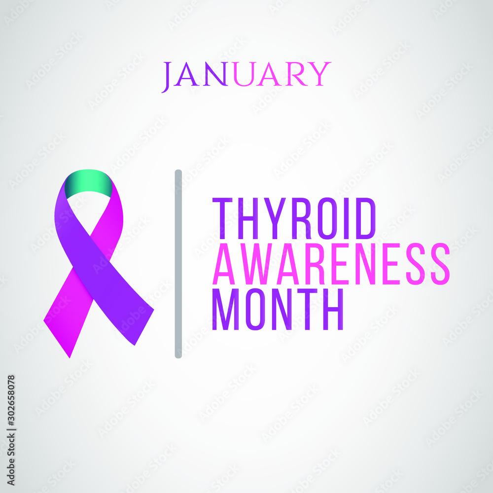 Vector illustration on the theme of Thyroid awareness month of January. Vector illustration on the theme of Thyroid awareness month of January.