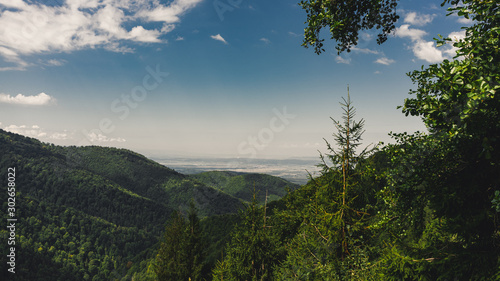 Scenic panorama in the Carpathian mountains  on Transfagarasan pass  Romania