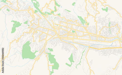Printable street map of Cusco  Peru
