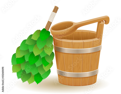 accessories for steam bath or sauna vector illustration