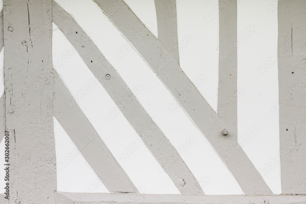 Fototapeta premium Mur de maison avec colombages gris