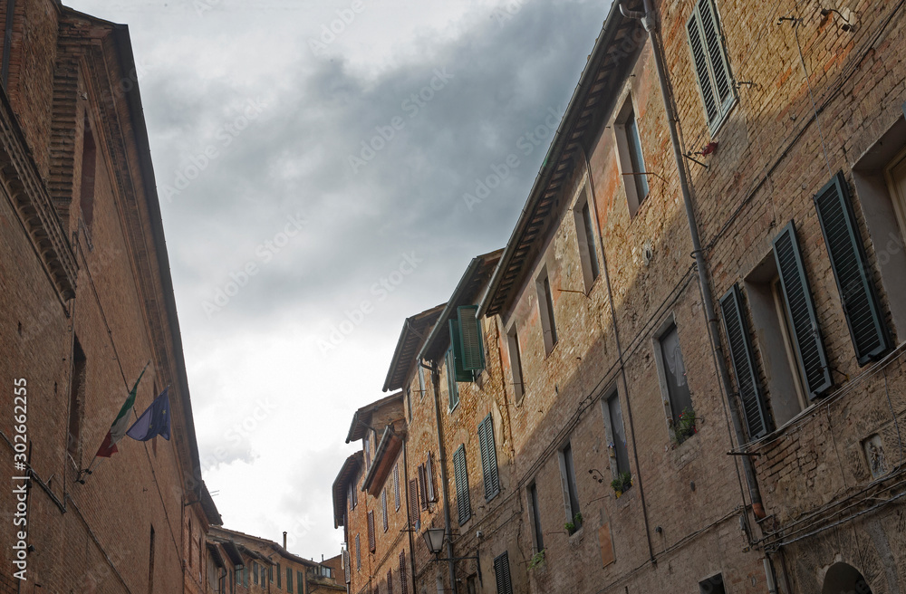 Siena Italy.  Tuscany Narrow street