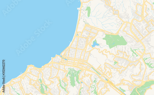 Printable street map of Vina del Mar, Chile