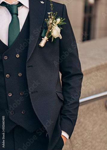 jacket and boutonniere