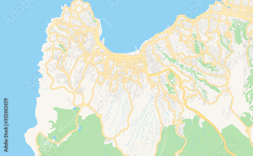Printable street map of Valparaiso  Chile