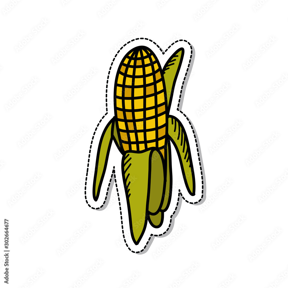 corn doodle icon, vector illustration corn doodle icon, vector illustration