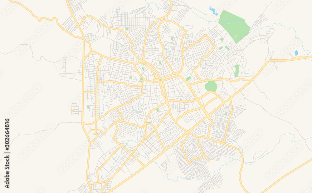Printable street map of Sincelejo, Colombia