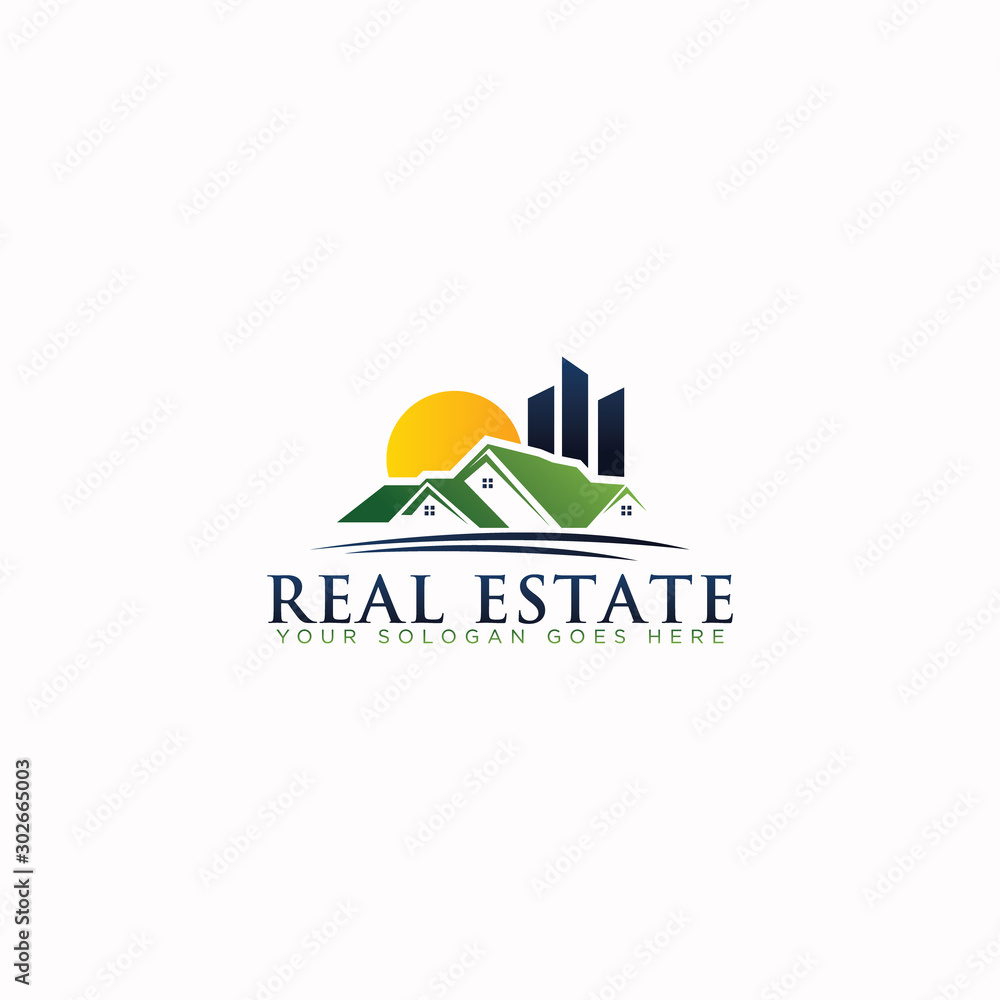 Real Estate logo design template for use any purpose