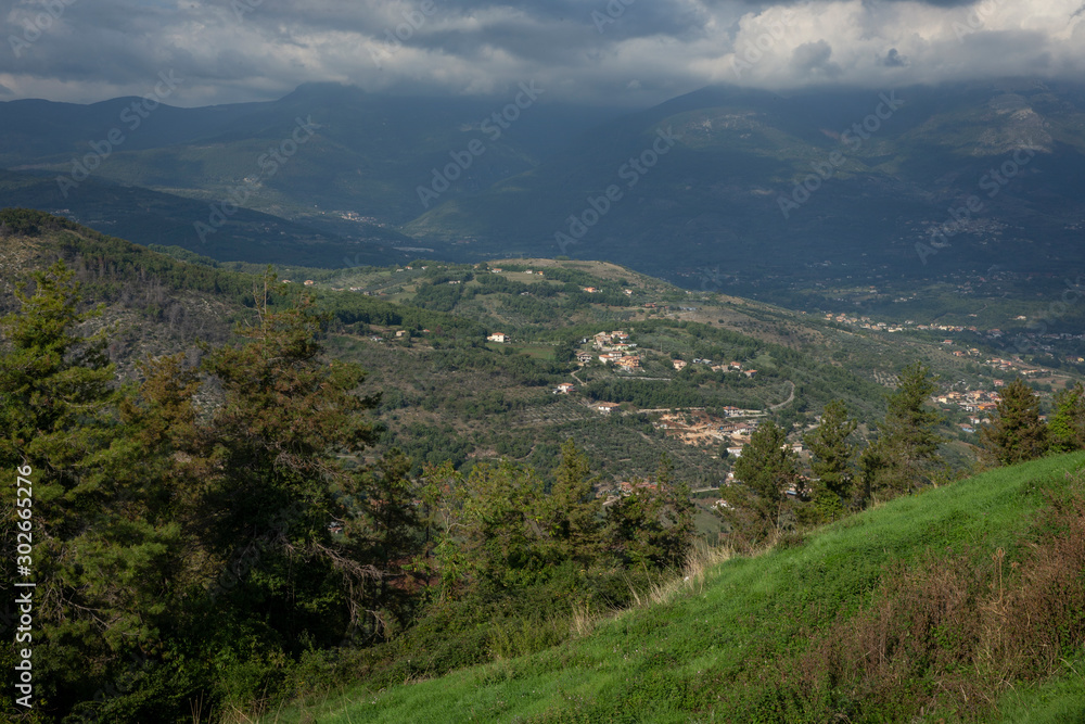 Fumone Italy. Panoramic view
