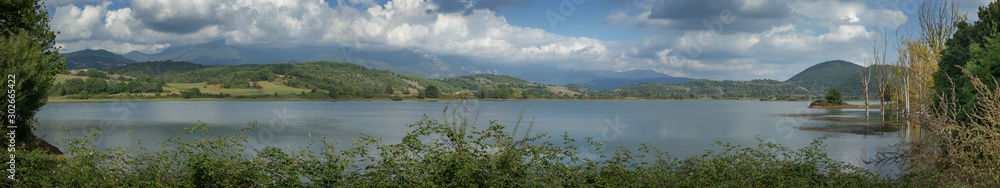 Lago di Canterno. Fiuggi Italy.  Reservoir. Panorama