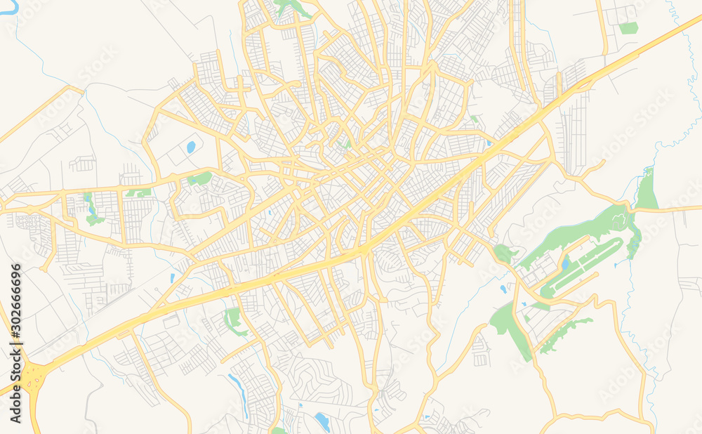 Printable street map of Taubate, Brazil Printable street map of Taubate, Brazil