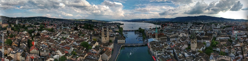 panoramic view of the city of Zurich