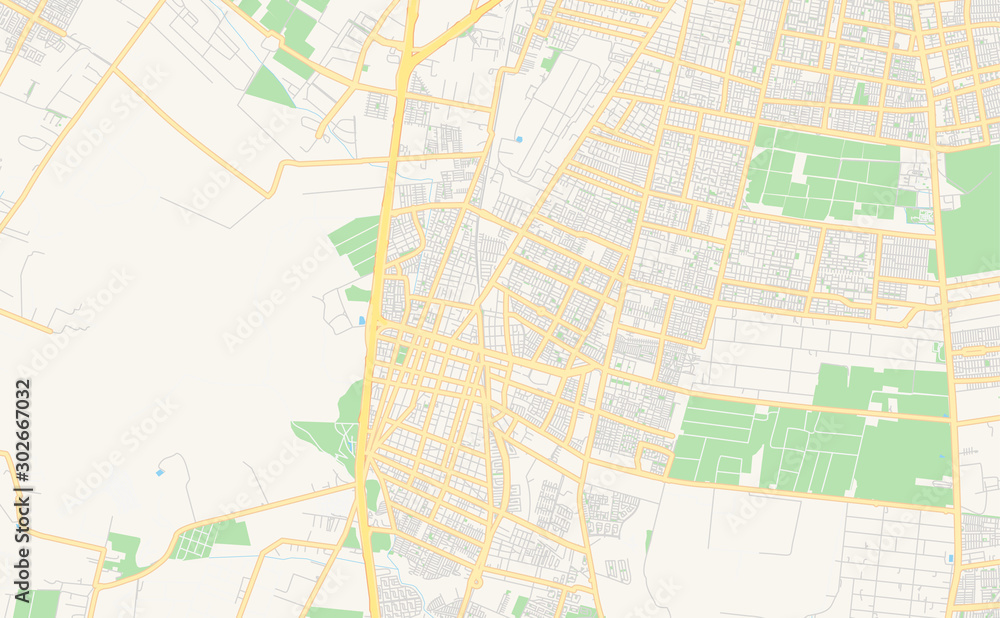 Printable street map of San Bernardo, Chile