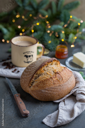 Homemade loaf of bread