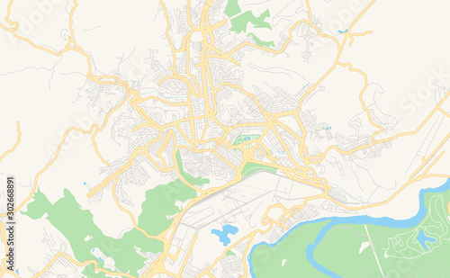 Printable street map of Ipatinga, Brazil