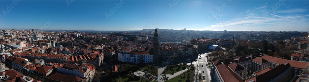 Highest old tower in Porto Portugal