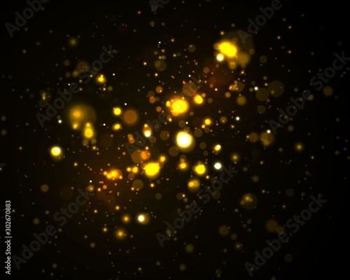 Sparkling dust particles