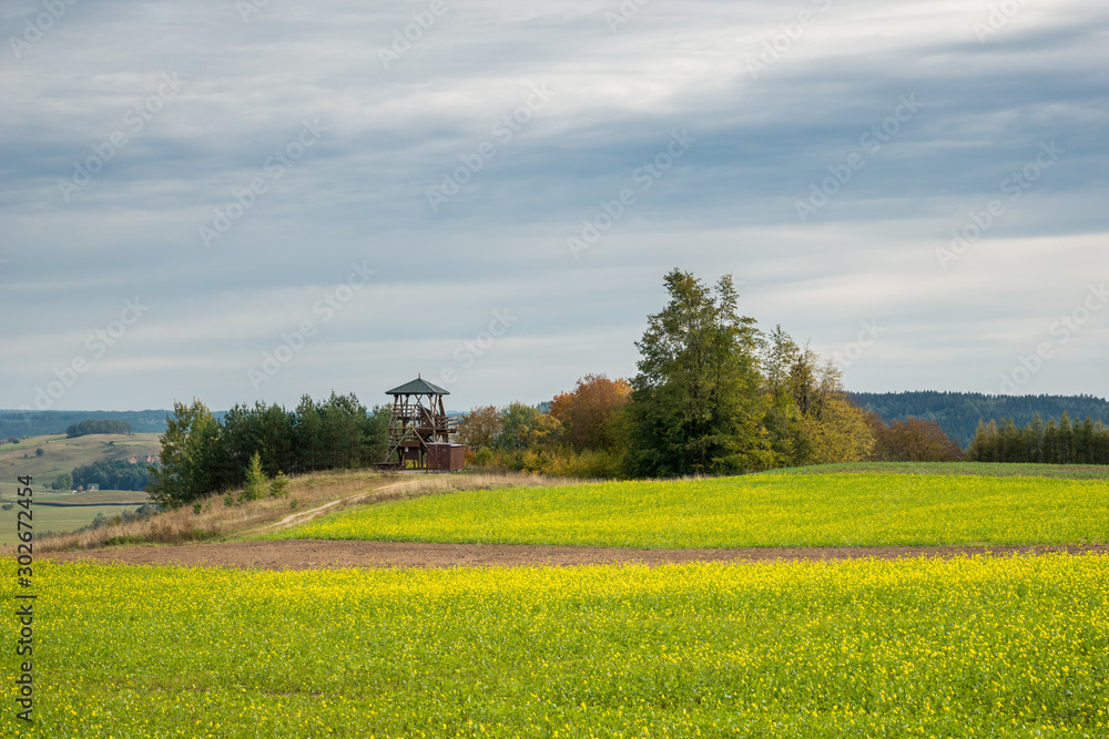 Observation tower in Kamionka, Suwalszczyzna, Poland