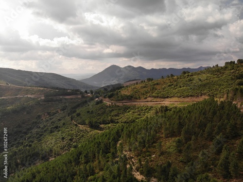 mountain landscape with clouds