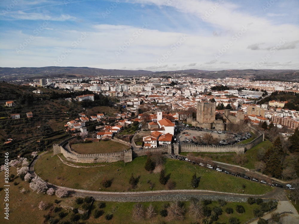 Aerial view of Bragança Portugal