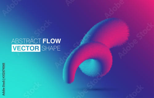 Colorful flow liquid in future design style. Trendy Innovations blend systems. Beautiful fluid shape. Awesome abstract overflow substance. Concept spot for design.