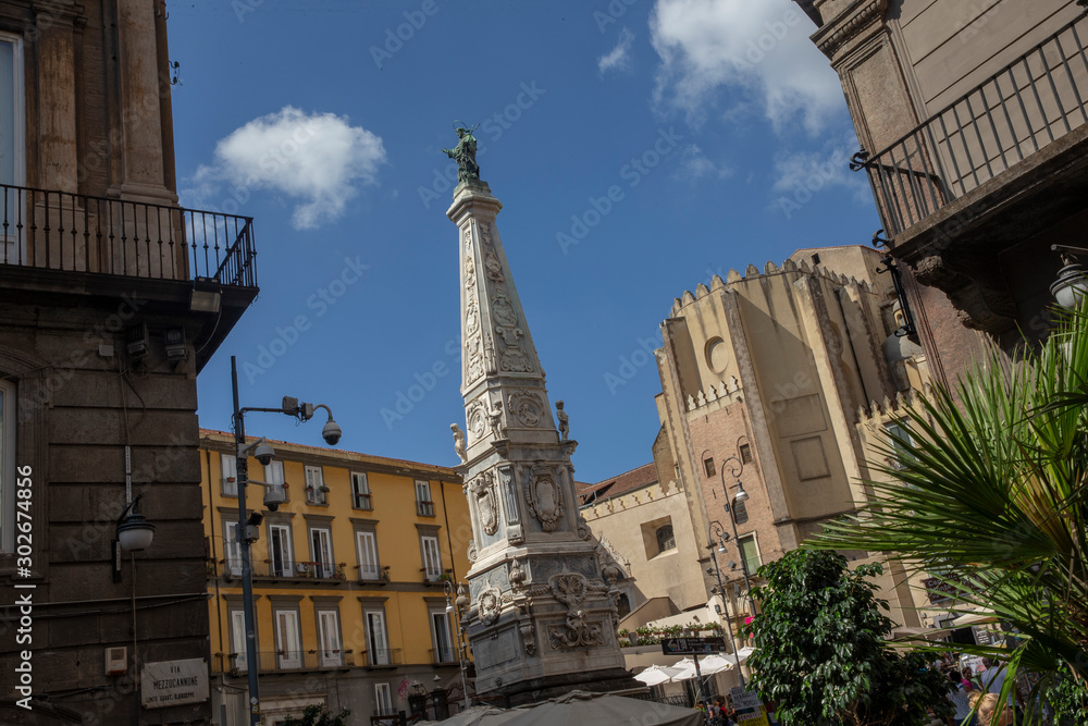 City of Naples Italy. Campagnia.. Column